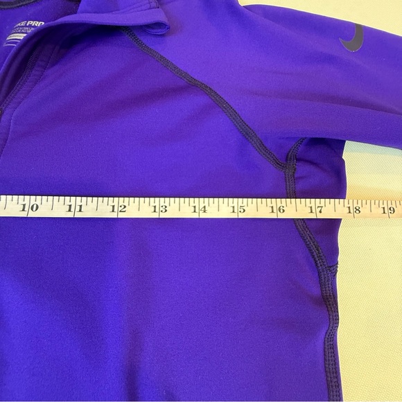 Nike Pro Purple Dri Fit Half Zip Shirt - Picture 14 of 16